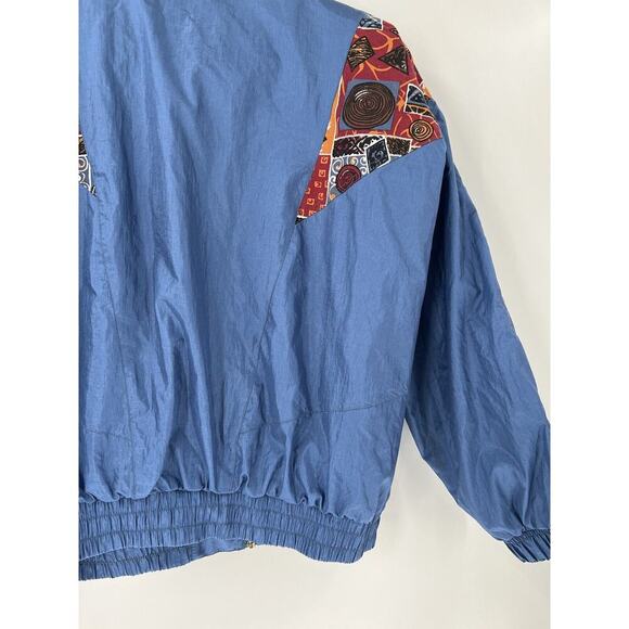 Rivers Edge Sport Vintage Jacket Womens Large Retro Blue Patchwork Quilted Zip - Picture 9 of 14